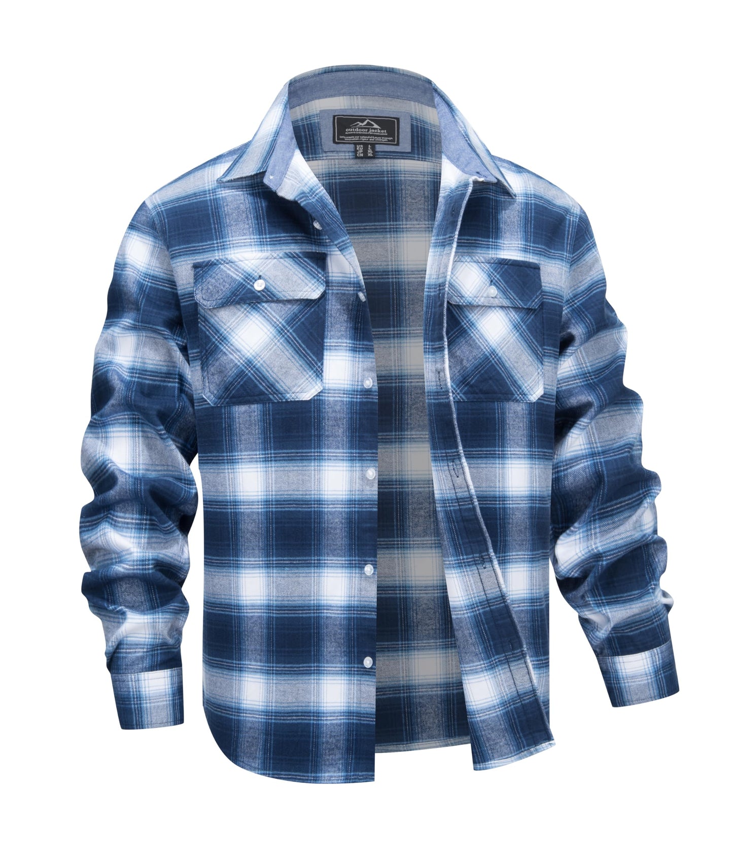 MAGNIVIT Men's Flannel Shirts Cotton Long Sleeve Plaid Casual Button Down Soft Comfortable Shirt for Men