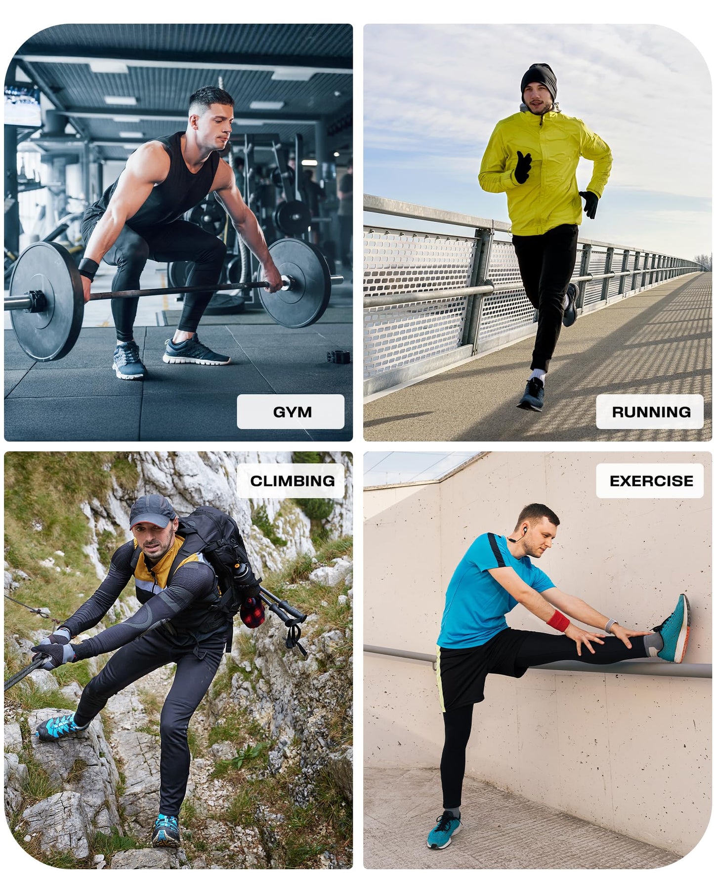 5 Pack Mens Sweatpants with Zipper Pockets Stretch Lightweight Athletic Track Pants for Men Joggers Running Workout Gym