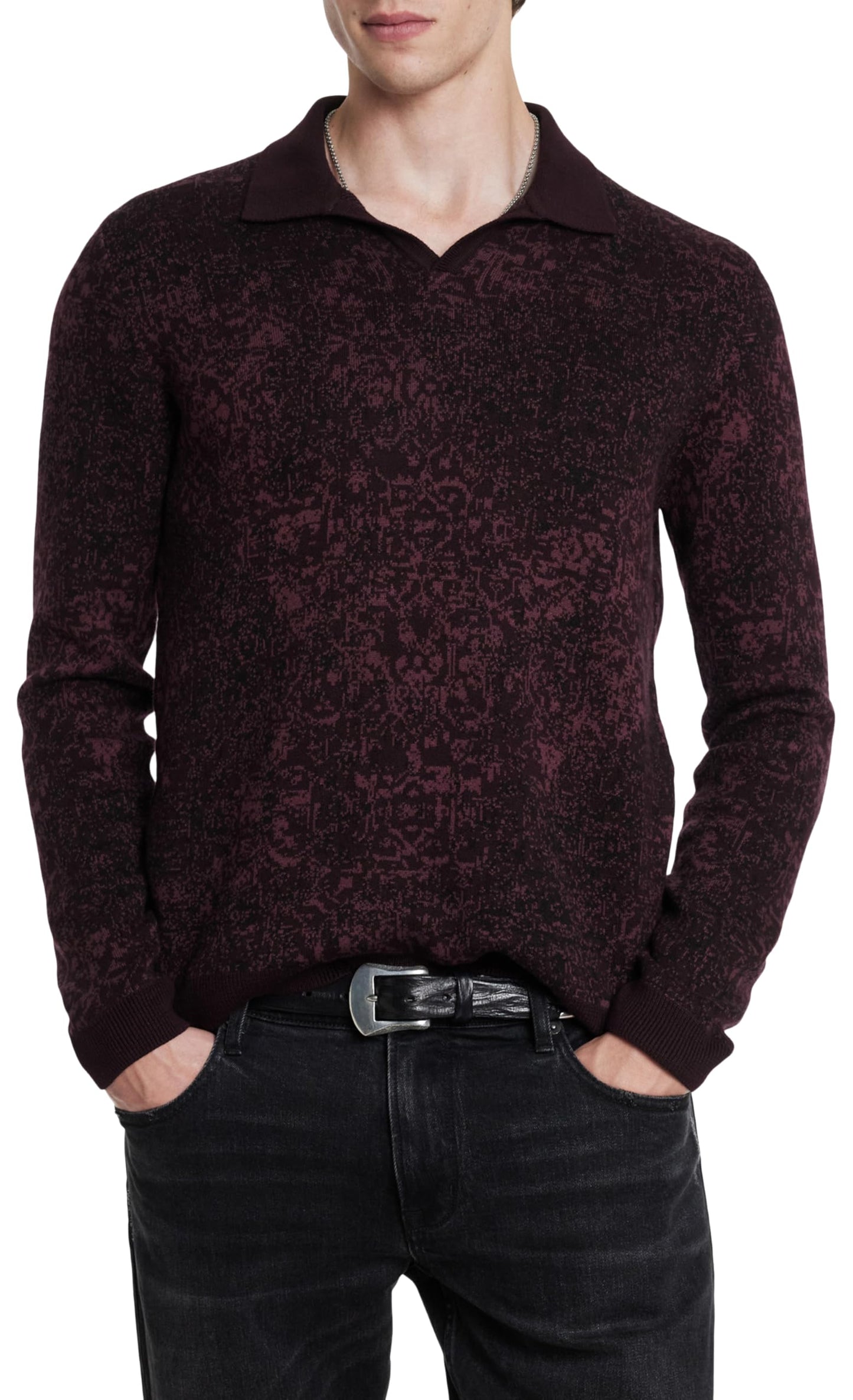 John Varvatos Men's Oliver Polo Sweater