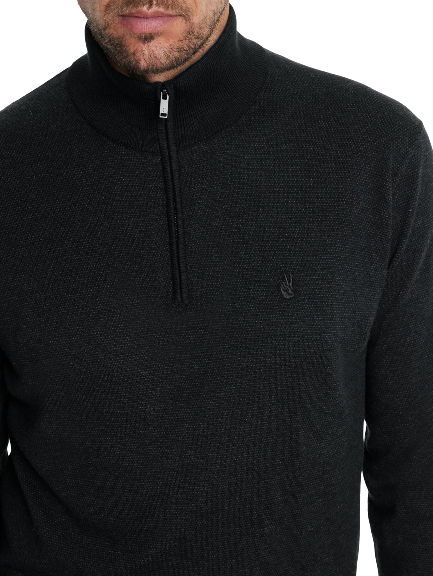 John Varvatos Men's Grand Birdseye Half Zip