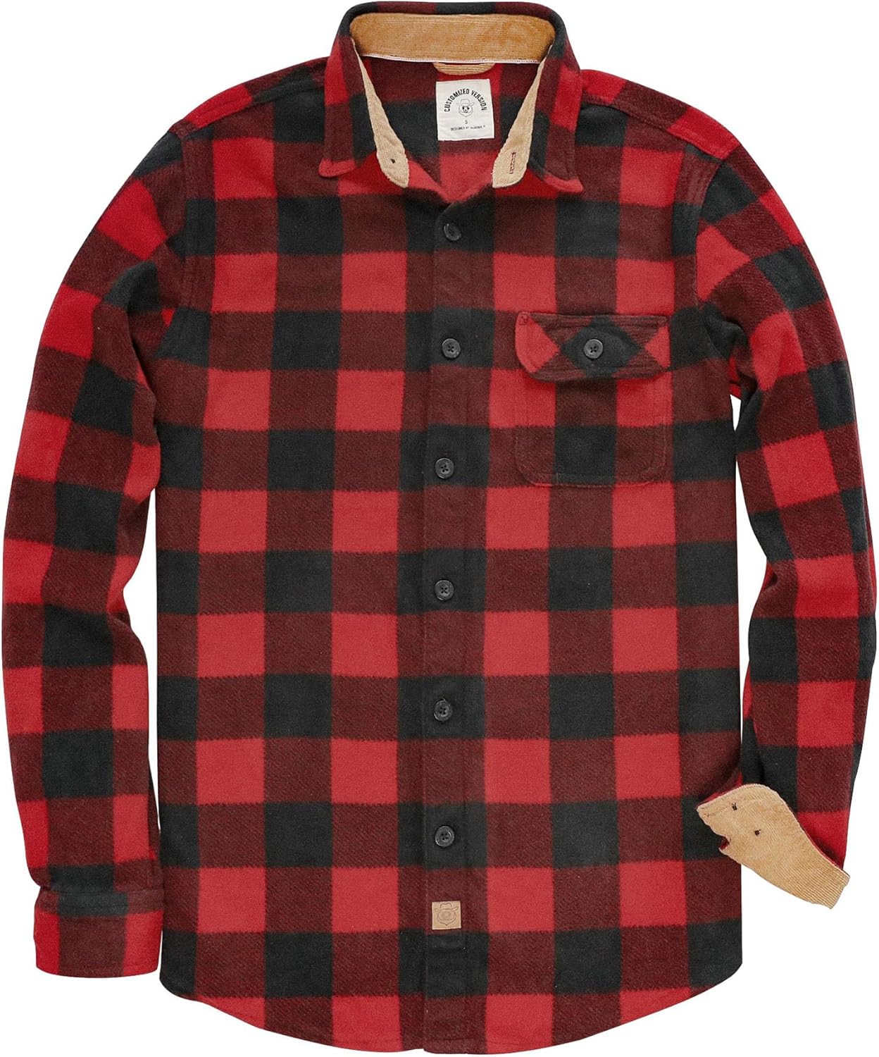Dubinik® Mens Flannel Shirts Long Sleeve Flannel Shirt for Men Casual Button Down Brushed 100% Cotton Shirt