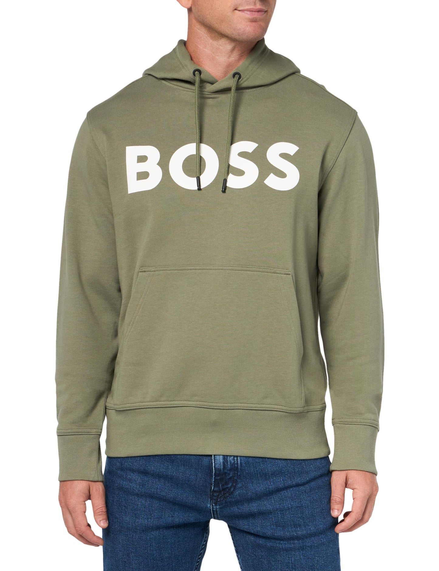 BOSS Men's Big Logo Cotton Hooded Sweatshirt