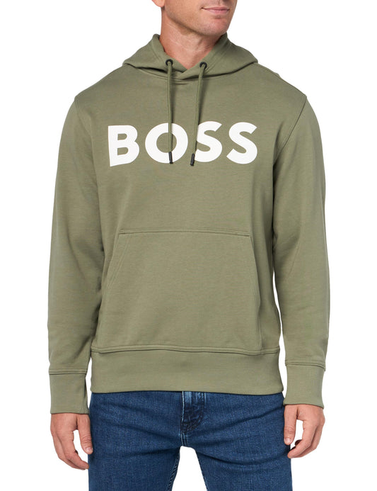 BOSS Men's Big Logo Cotton Hooded Sweatshirt