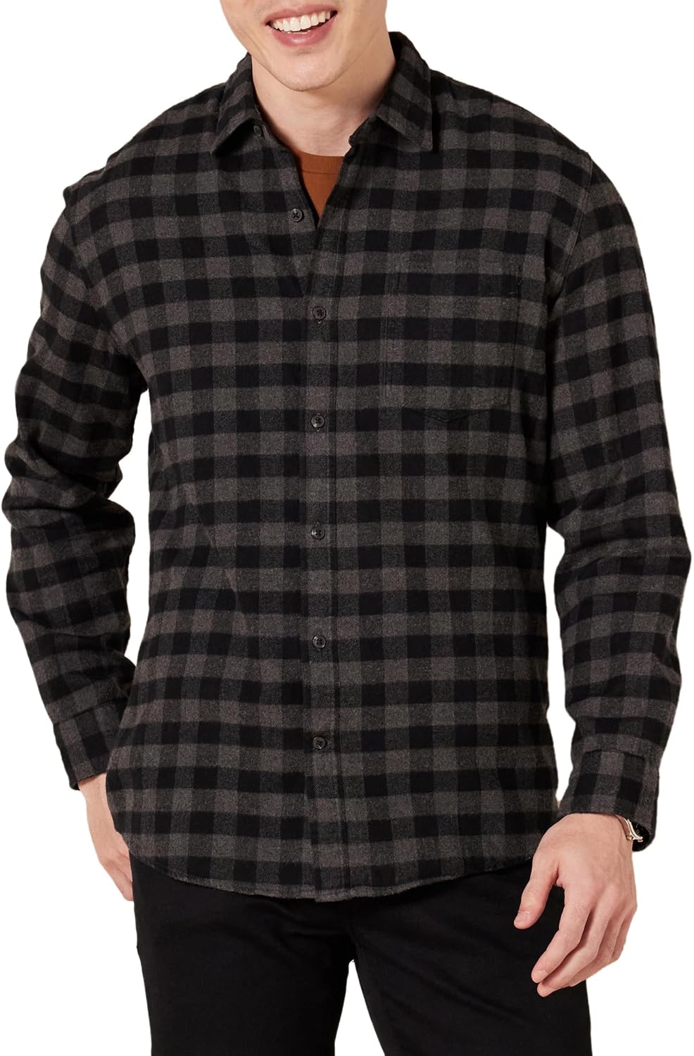 Amazon Essentials Men's Long-Sleeve Flannel Shirt (Available in Big & Tall)