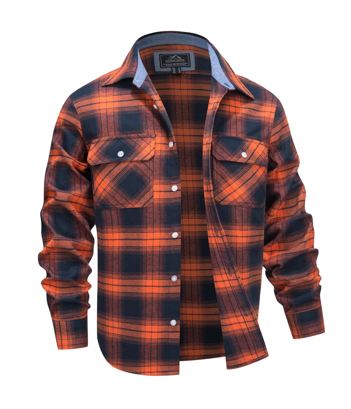 MAGNIVIT Men's Flannel Shirts Cotton Long Sleeve Plaid Casual Button Down Soft Comfortable Shirt for Men