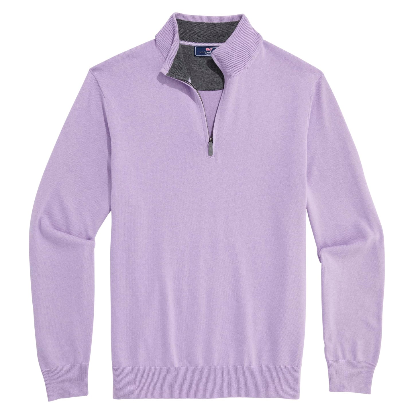 vineyard vines Men's Boathouse Tipped Quarter-Zip Sweater