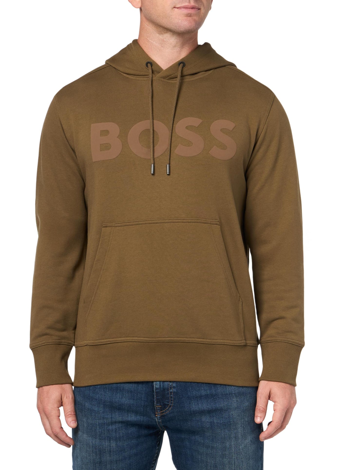 BOSS Men's Big Logo Cotton Hooded Sweatshirt