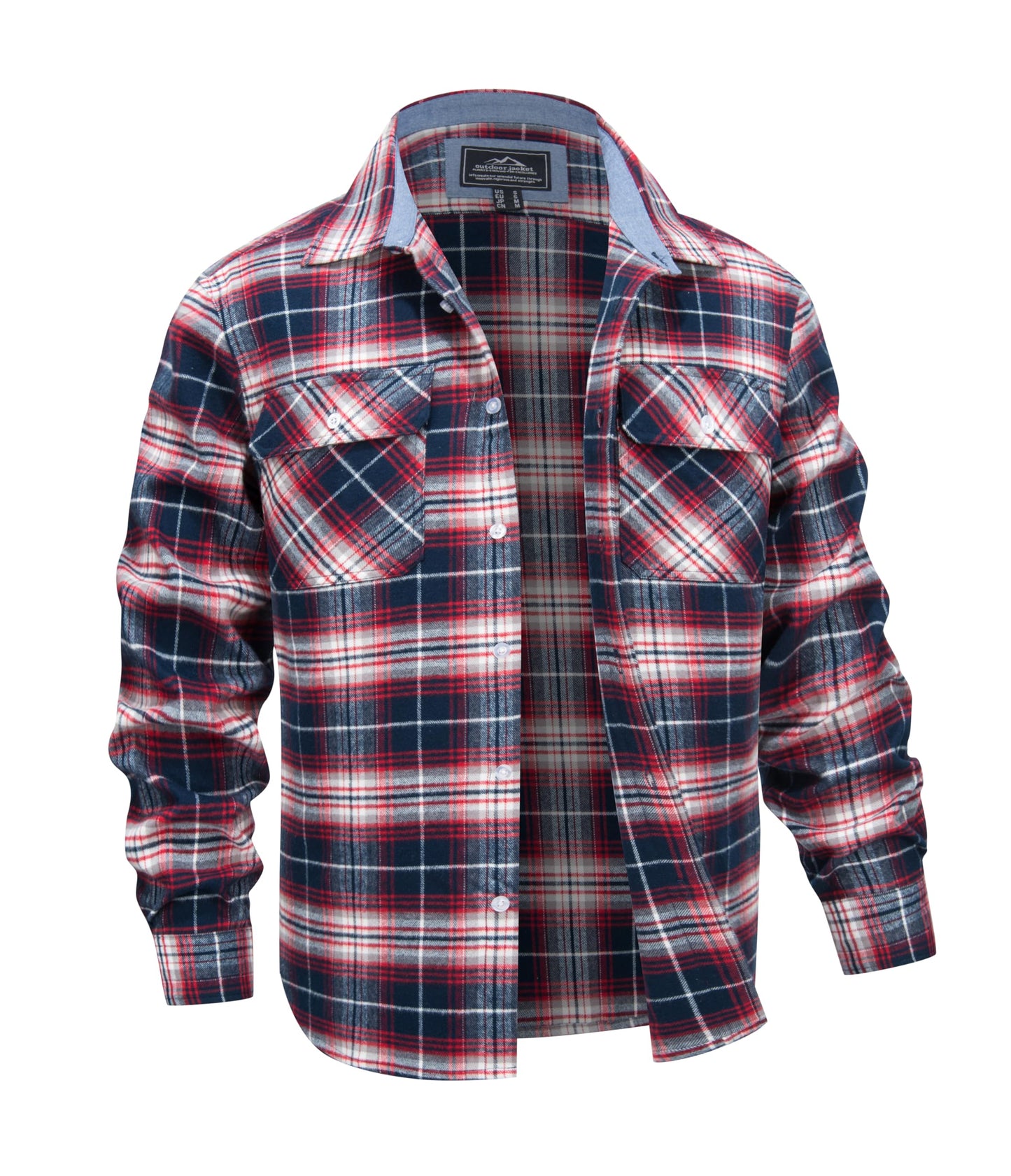 MAGNIVIT Men's Flannel Shirts Cotton Long Sleeve Plaid Casual Button Down Soft Comfortable Shirt for Men