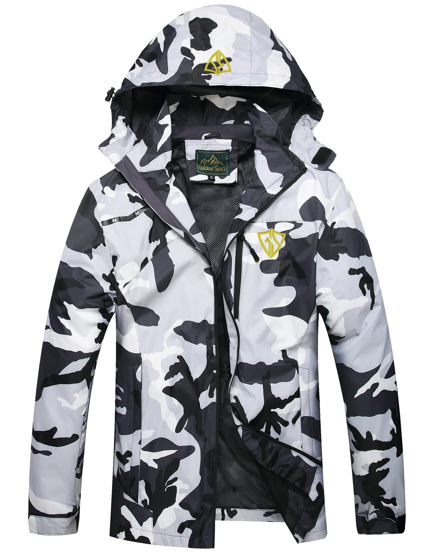 GIISAM Mens Windproof Jacket Waterproof Lightweight Mountain Sport Jacket for Men Hooded Windbreaker Raincoat