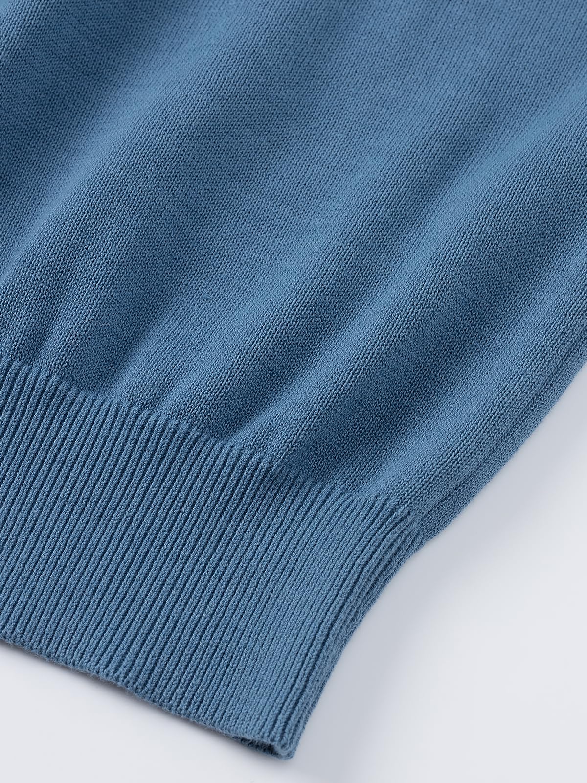 Pure BCI Cotton Lightweight Sweater for Men Crewneck T-Shirts Casual Long Sleeve Knit Pullover Fall Spring