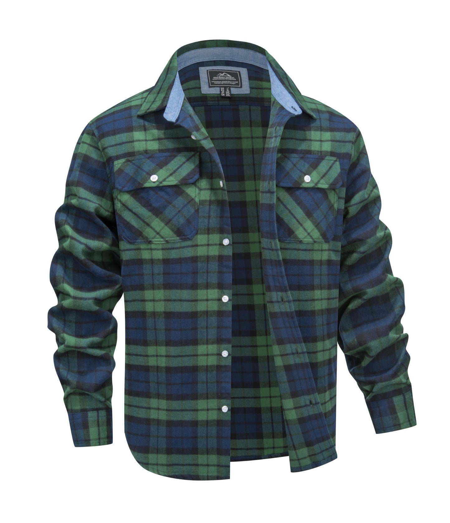 MAGNIVIT Men's Flannel Shirts Cotton Long Sleeve Plaid Casual Button Down Soft Comfortable Shirt for Men