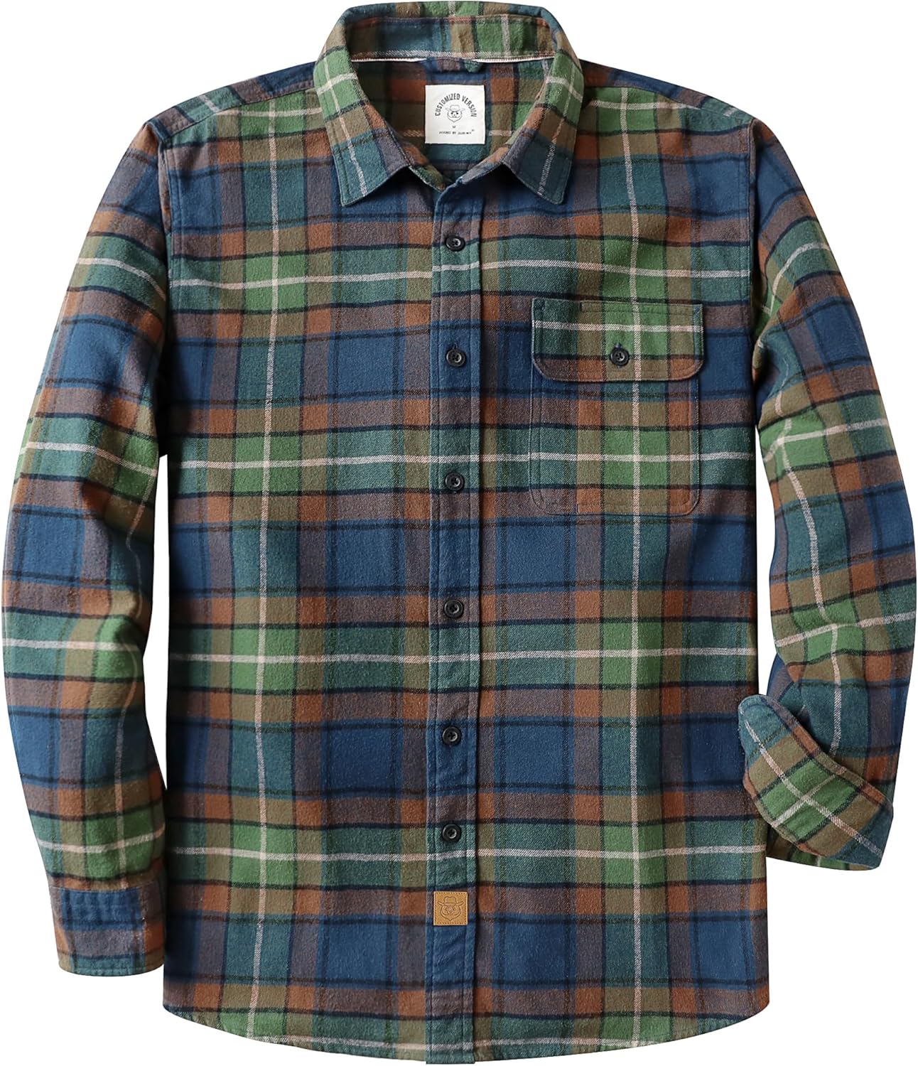 Dubinik®Mens Flannel Shirts Long Sleeve Flannel Shirt for Men Warm Casual Soft Cotton Button Down Plaid Mens Flannel Shirt