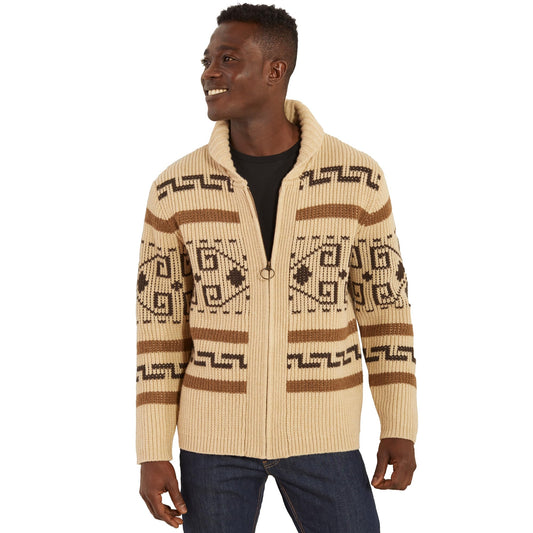 Pendleton The Original Westerley, Cardigan Sweater with Zipper and Metal Ring Loop, 100% Virgin Wool, Sweaters for Men