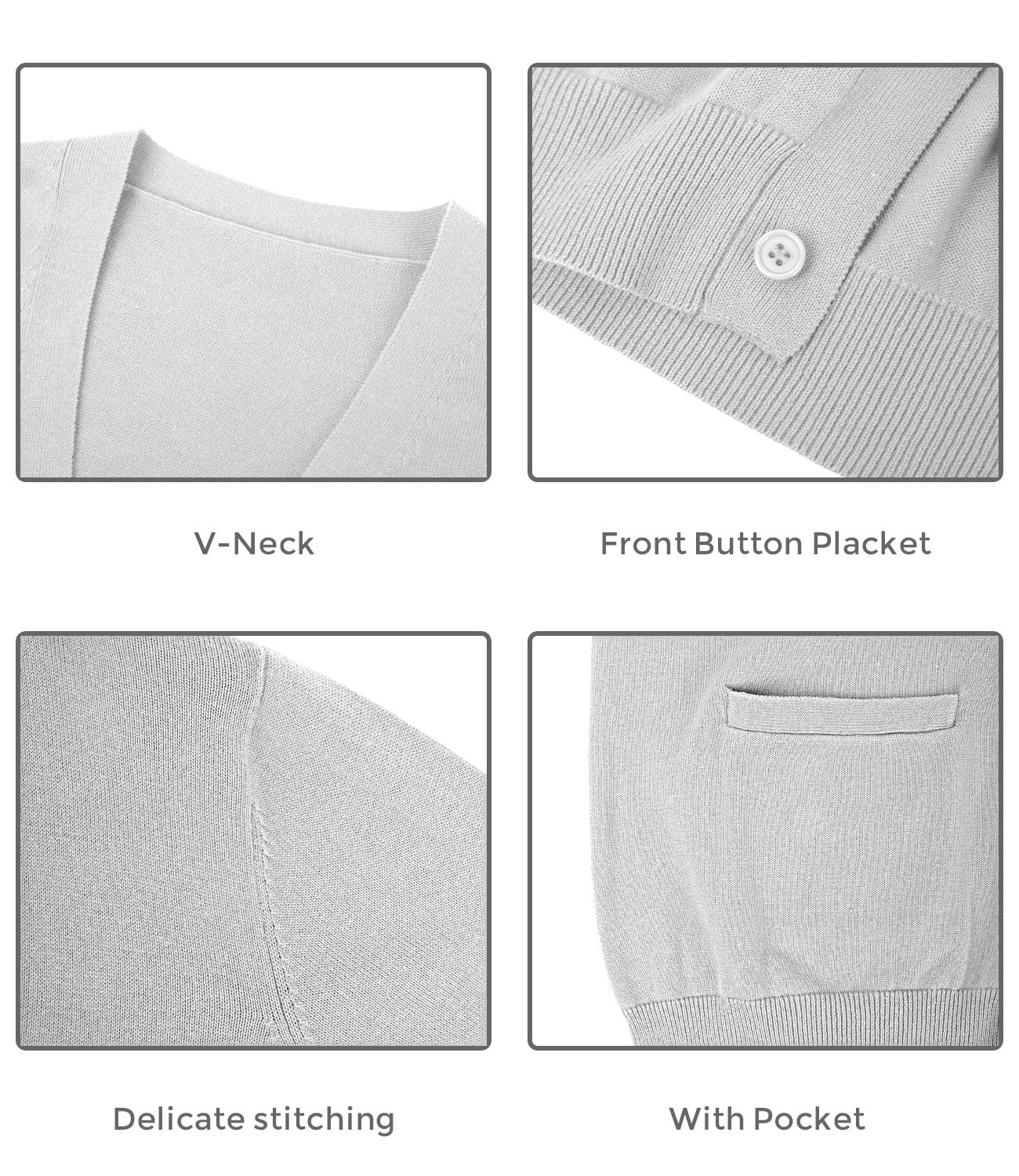 QUALFORT Men's 100% Cotton Cardigan Sweater Casual V-Neck Button Down Knitted Outerwear with Pockets Fall Fashion 2025
