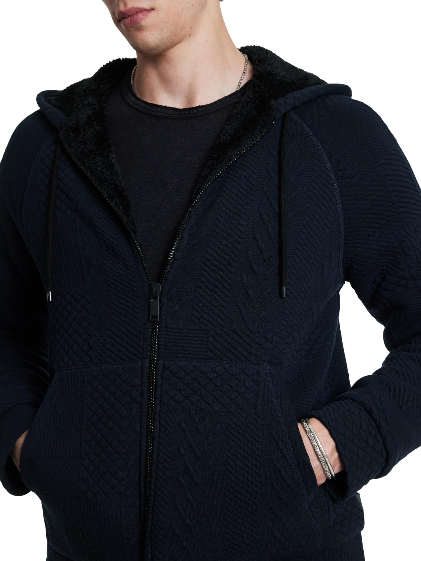 John Varvatos Men's Trenton Sherpa Hoodie