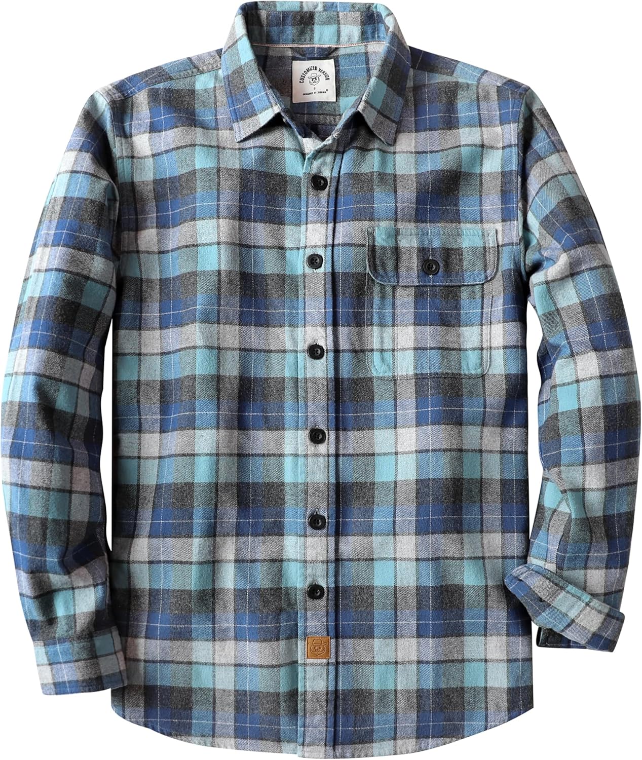 Dubinik®Mens Flannel Shirts Long Sleeve Flannel Shirt for Men Warm Casual Soft Cotton Button Down Plaid Mens Flannel Shirt