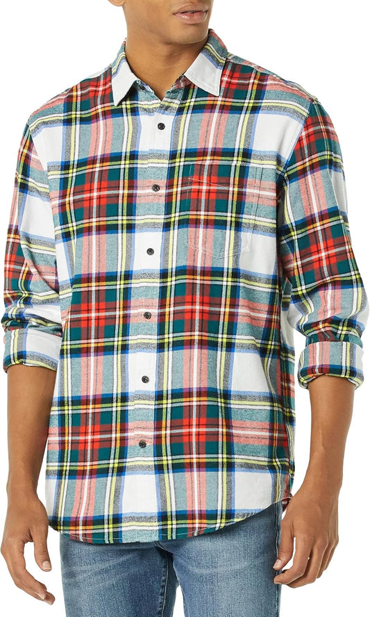 Amazon Essentials Men's Long-Sleeve Flannel Shirt (Available in Big & Tall)