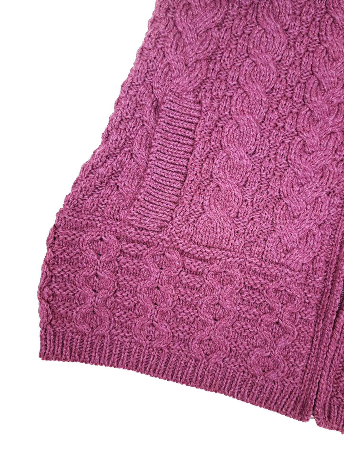 Aran Crafts Irish Women's Double Collar Zip Cardigan (100% Merino Wool)
