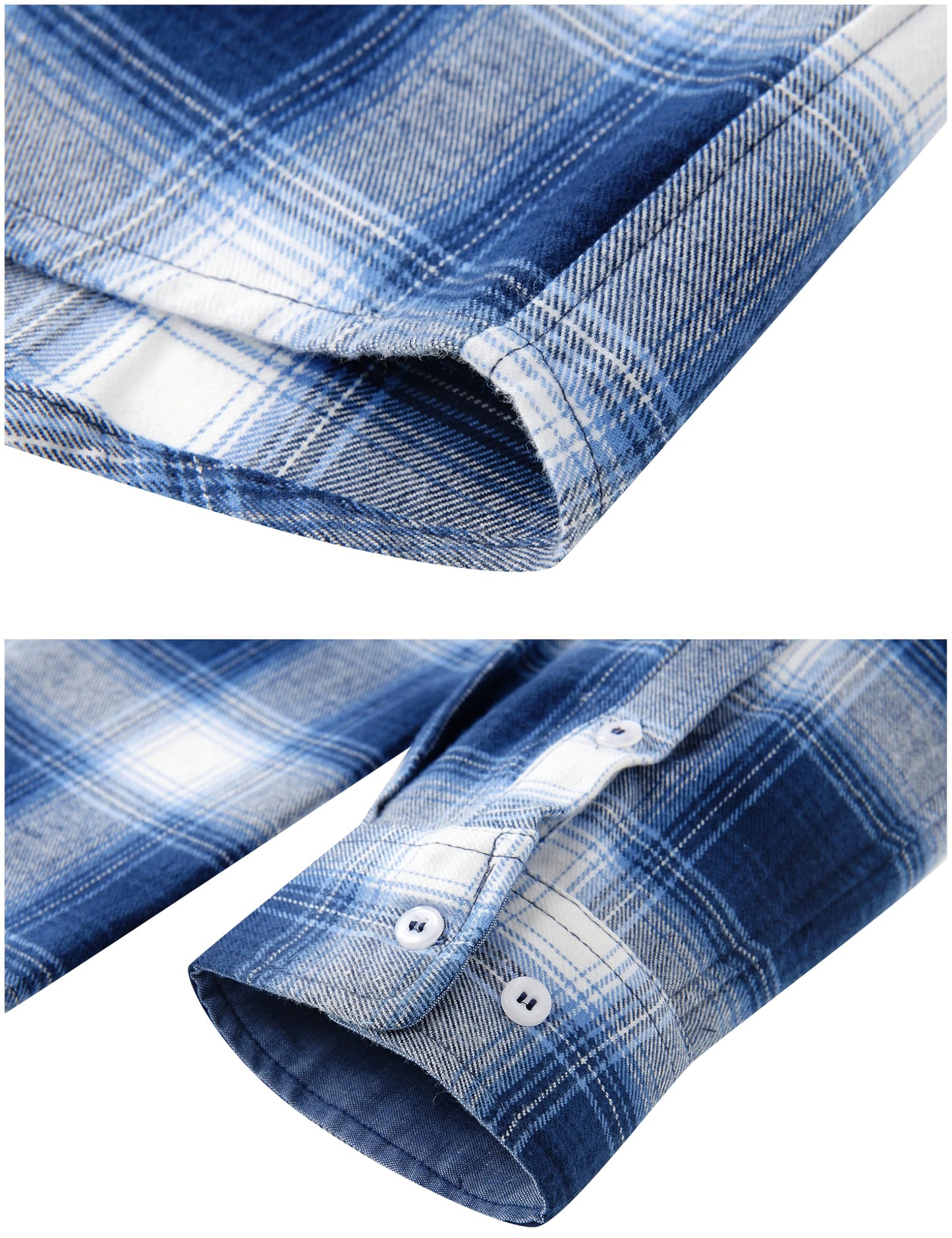 MAGNIVIT Men's Flannel Shirts Cotton Long Sleeve Plaid Casual Button Down Soft Comfortable Shirt for Men