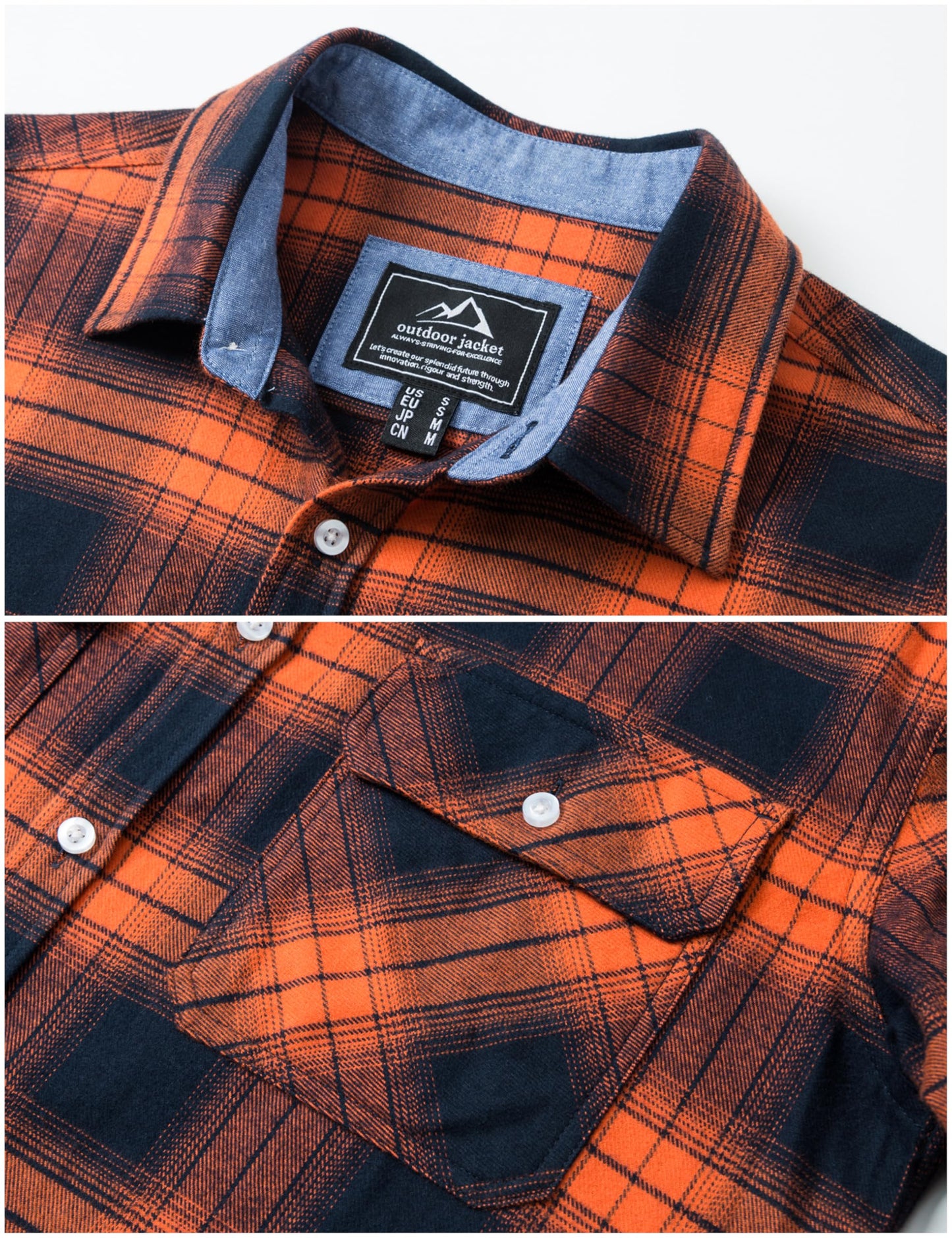 MAGNIVIT Men's Flannel Shirts Cotton Long Sleeve Plaid Casual Button Down Soft Comfortable Shirt for Men