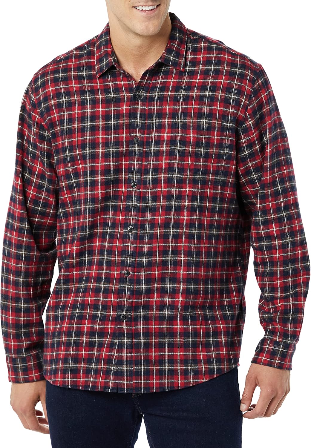 Amazon Essentials Men's Long-Sleeve Flannel Shirt (Available in Big & Tall)