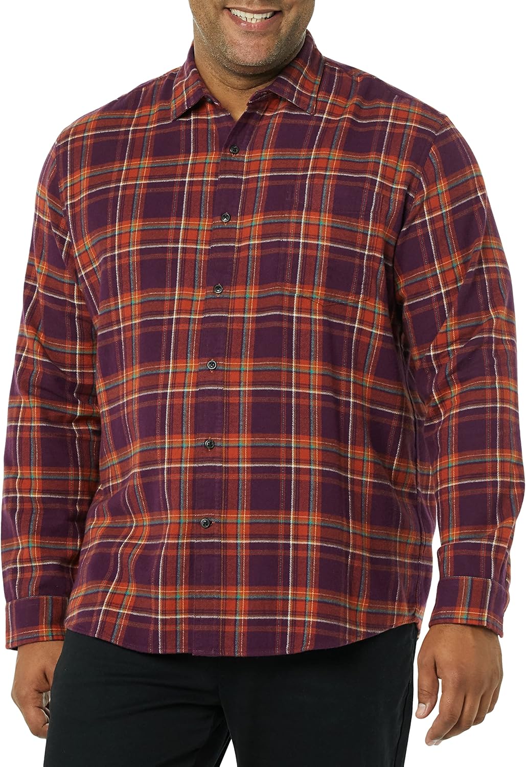 Amazon Essentials Men's Long-Sleeve Flannel Shirt (Available in Big & Tall)