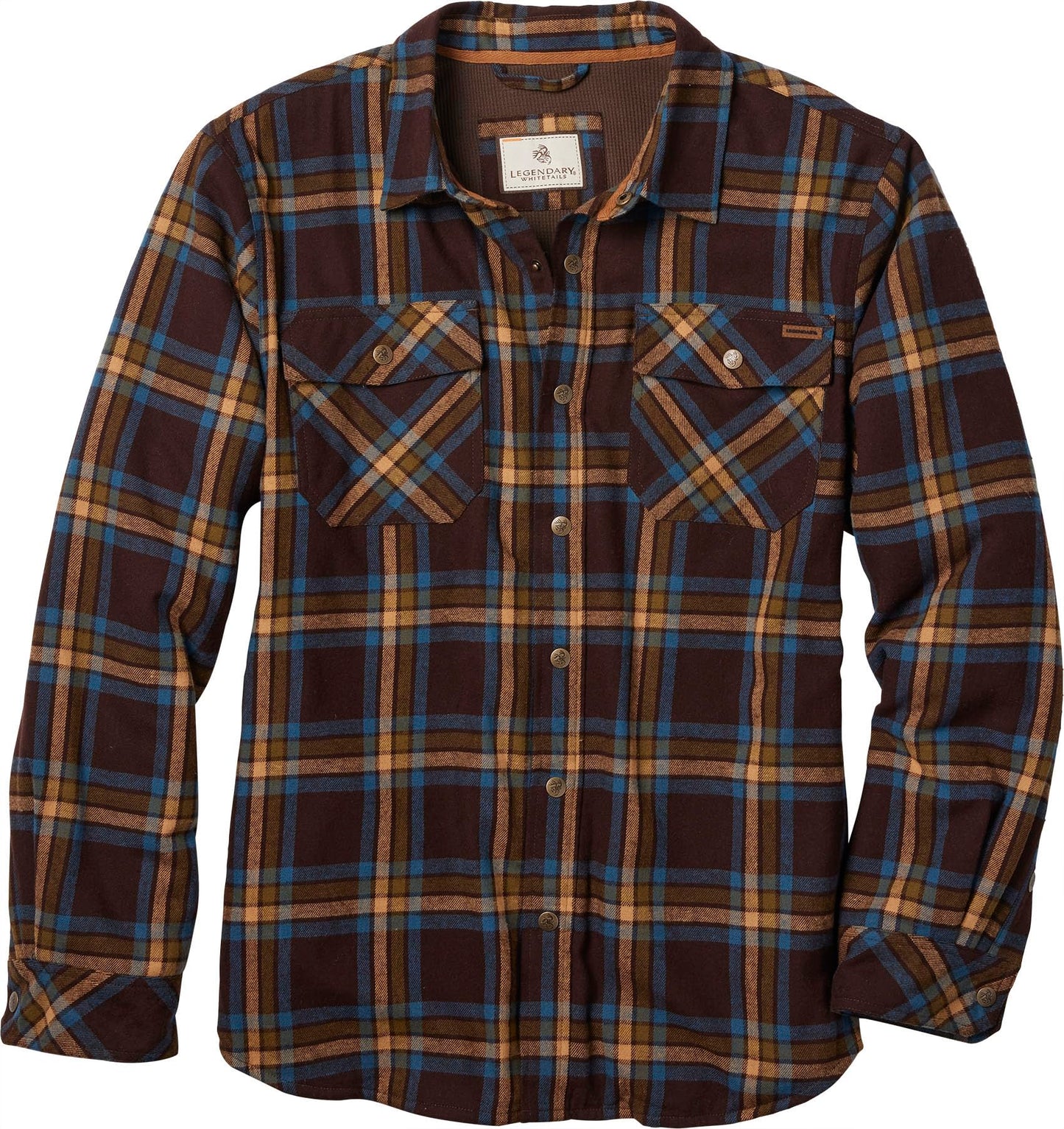 Legendary Whitetails Men's Thermal Lined Shirt Jacket Plaid Flannel Polyfill Insulated