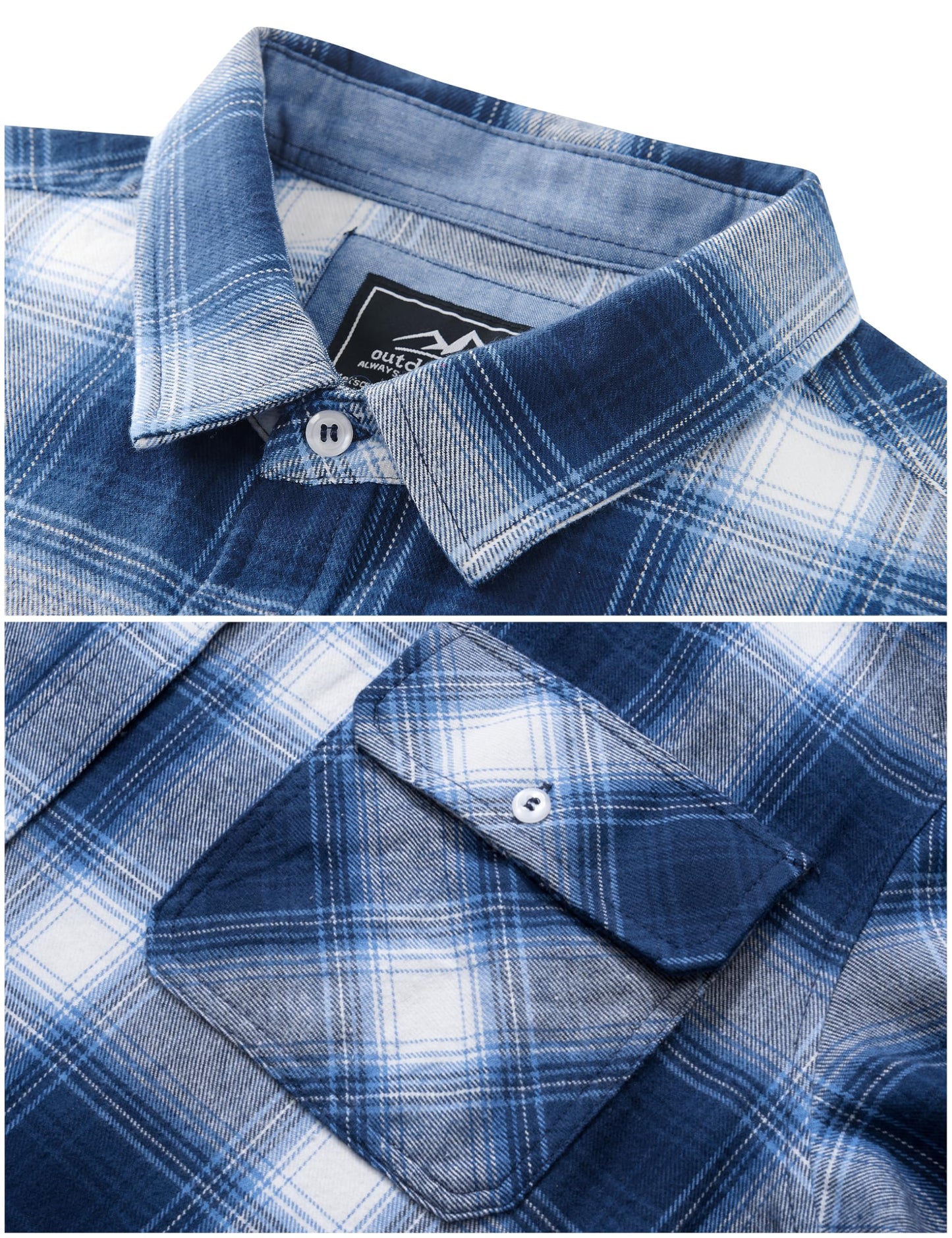 MAGNIVIT Men's Flannel Shirts Cotton Long Sleeve Plaid Casual Button Down Soft Comfortable Shirt for Men