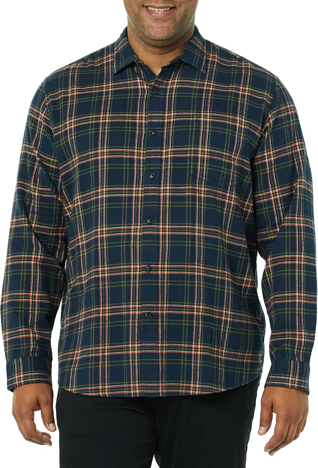 Amazon Essentials Men's Long-Sleeve Flannel Shirt (Available in Big & Tall)