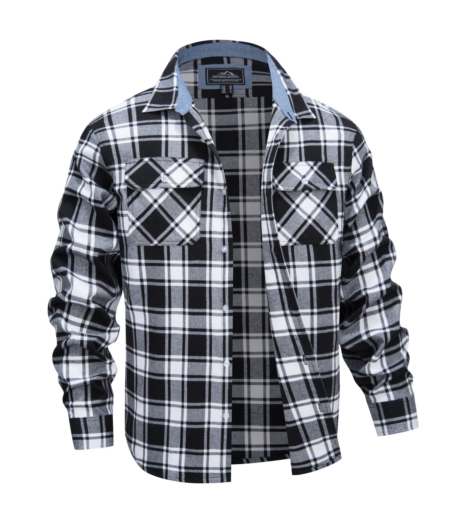 MAGNIVIT Men's Flannel Shirts Cotton Long Sleeve Plaid Casual Button Down Soft Comfortable Shirt for Men