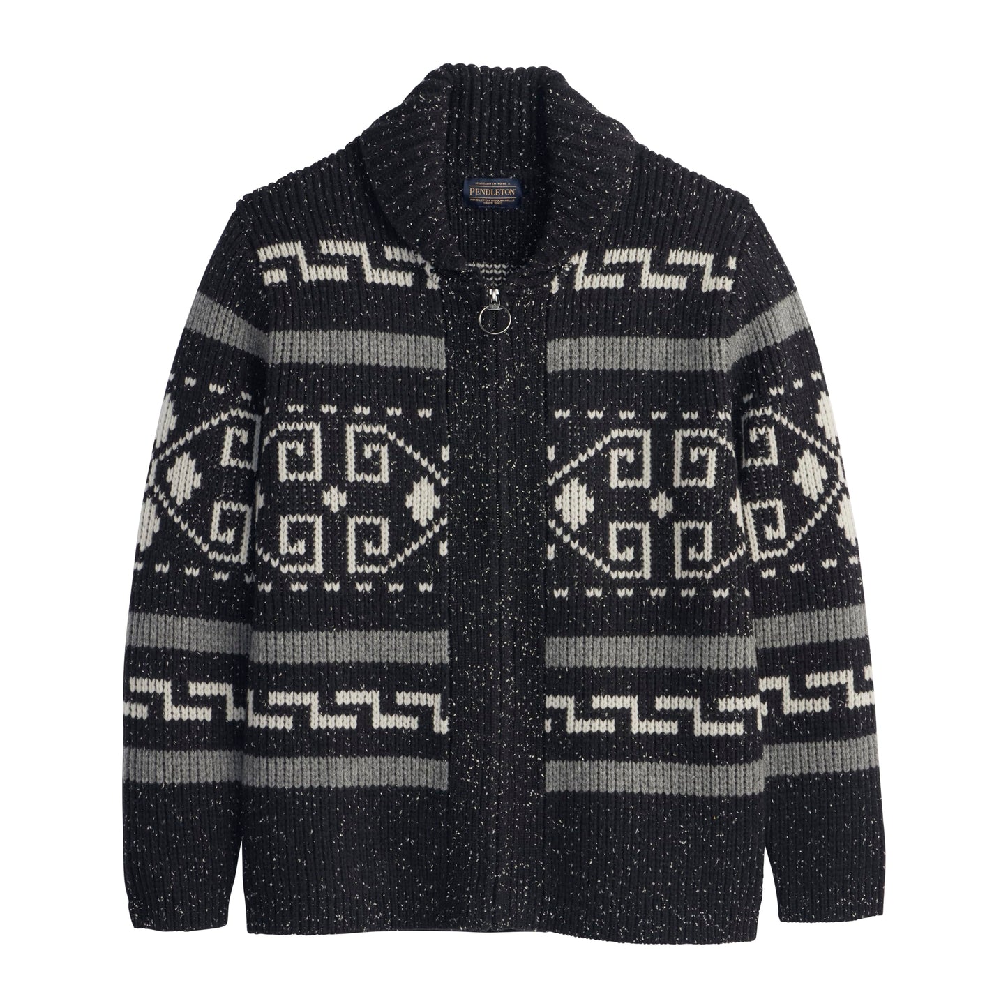 Pendleton The Original Westerley, Cardigan Sweater with Zipper and Metal Ring Loop, 100% Virgin Wool, Sweaters for Men
