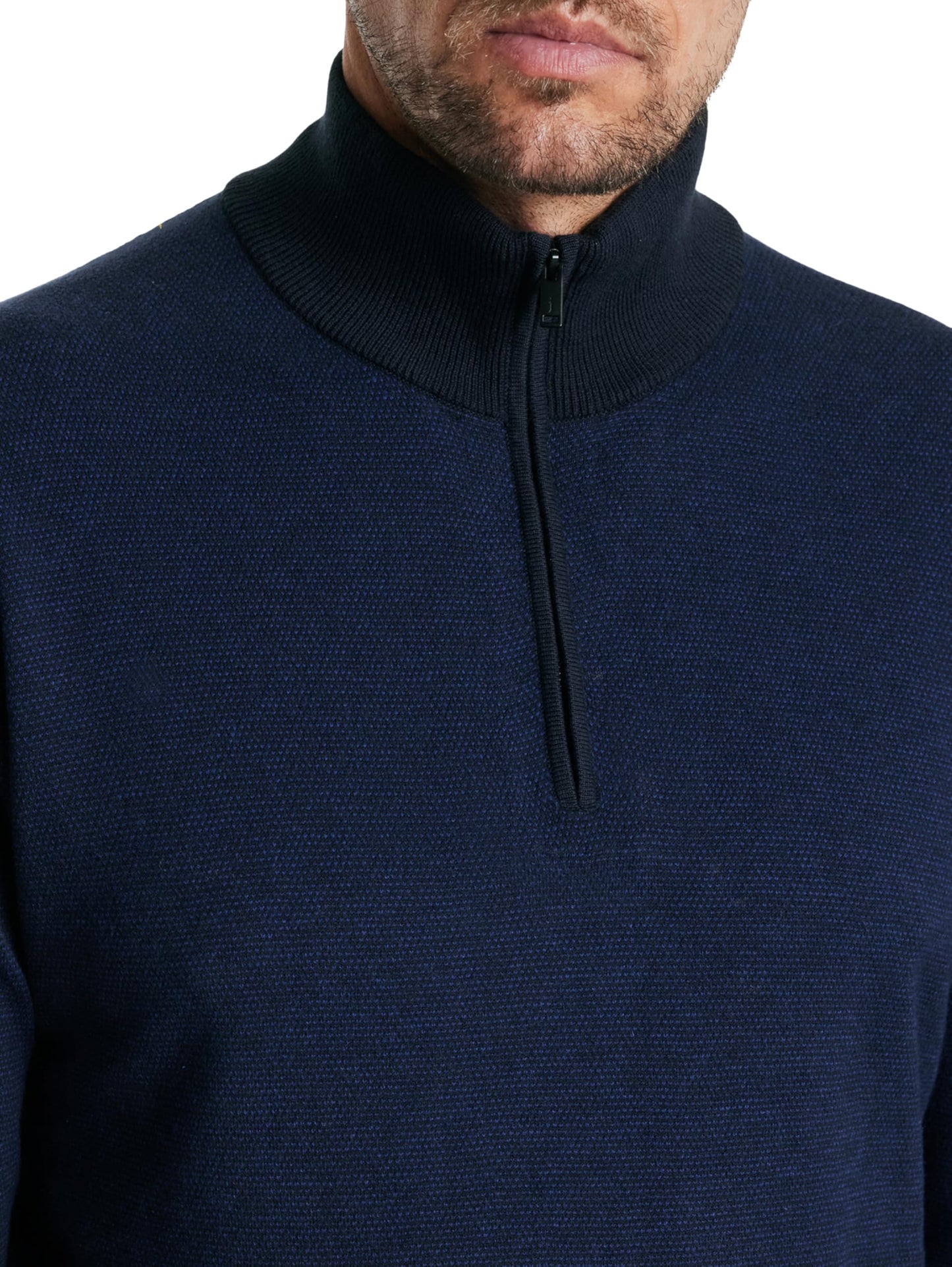 John Varvatos Men's Grand Birdseye Half Zip