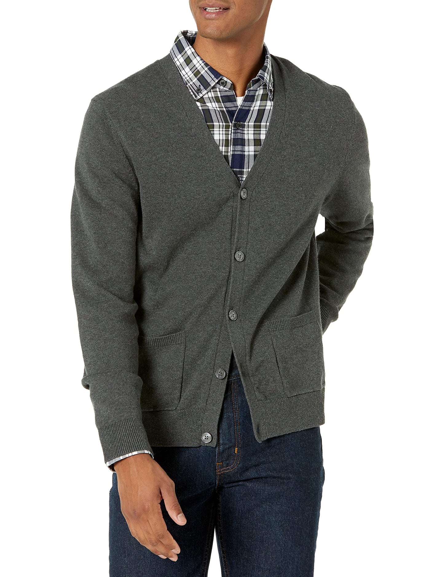 Amazon Essentials Men's Cotton Cardigan Sweater