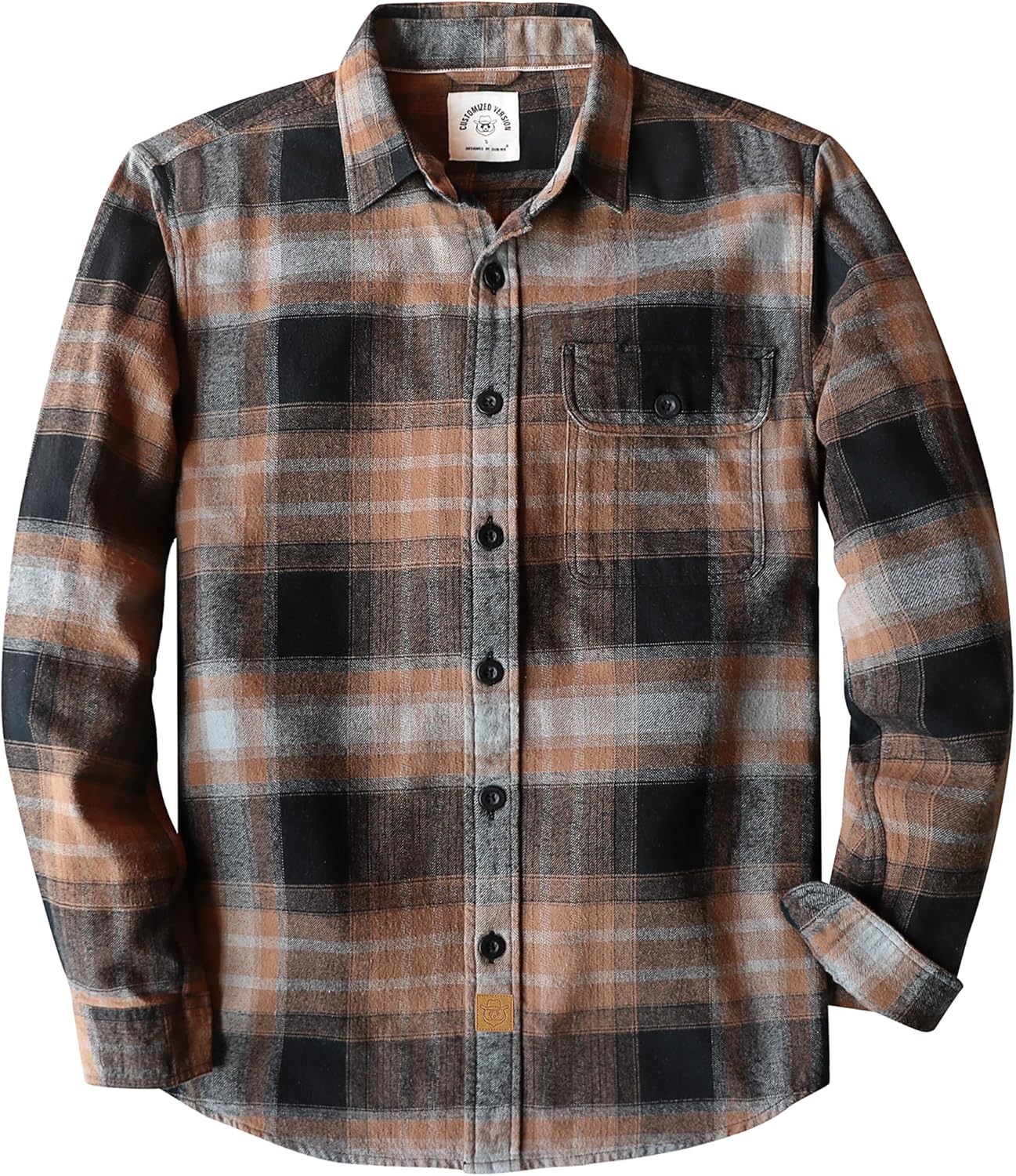 Dubinik®Mens Flannel Shirts Long Sleeve Flannel Shirt for Men Warm Casual Soft Cotton Button Down Plaid Mens Flannel Shirt