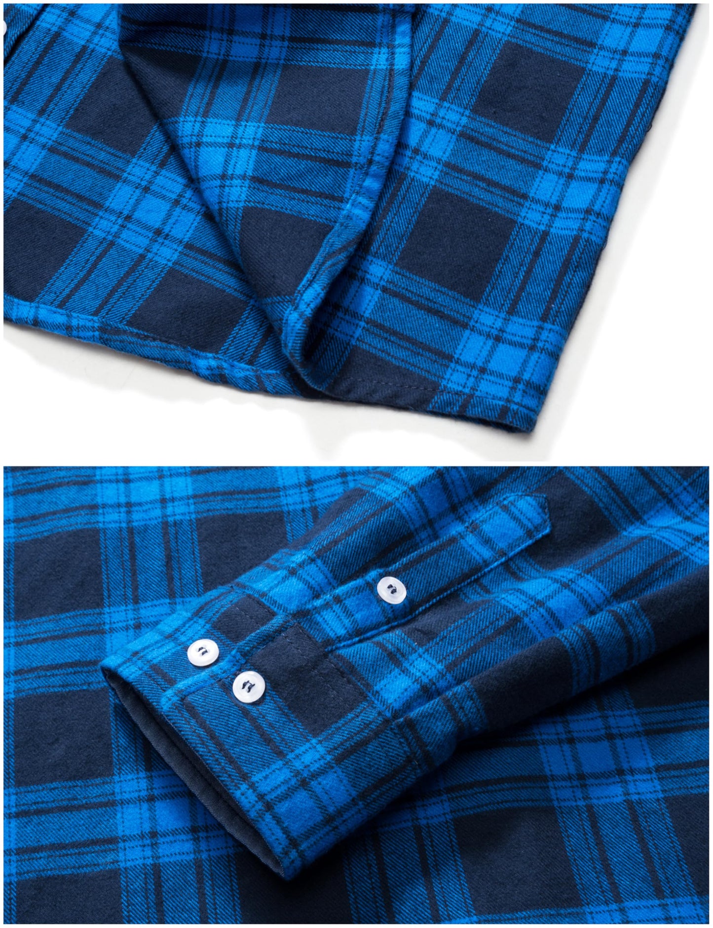 MAGNIVIT Men's Flannel Shirts Cotton Long Sleeve Plaid Casual Button Down Soft Comfortable Shirt for Men