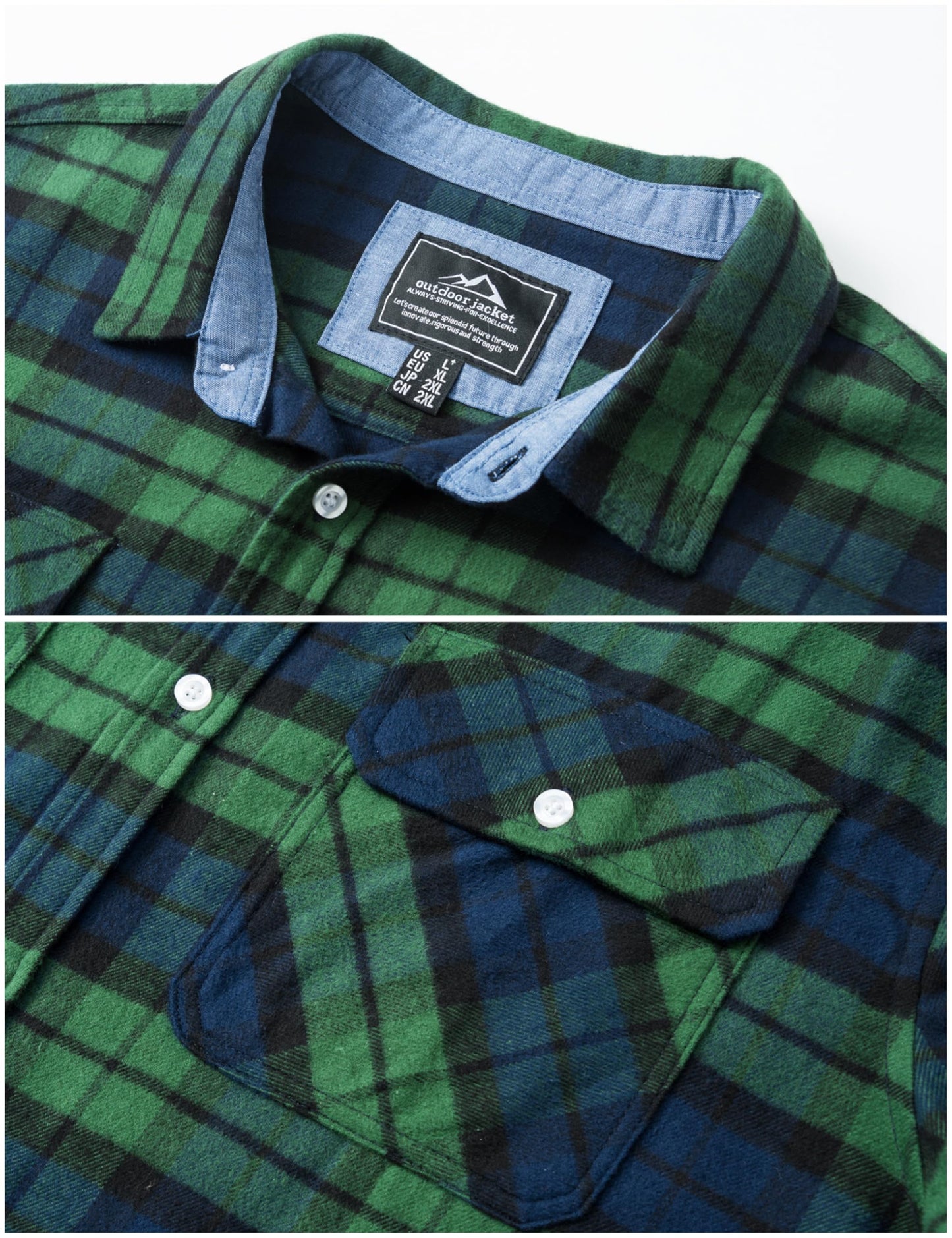 MAGNIVIT Men's Flannel Shirts Cotton Long Sleeve Plaid Casual Button Down Soft Comfortable Shirt for Men