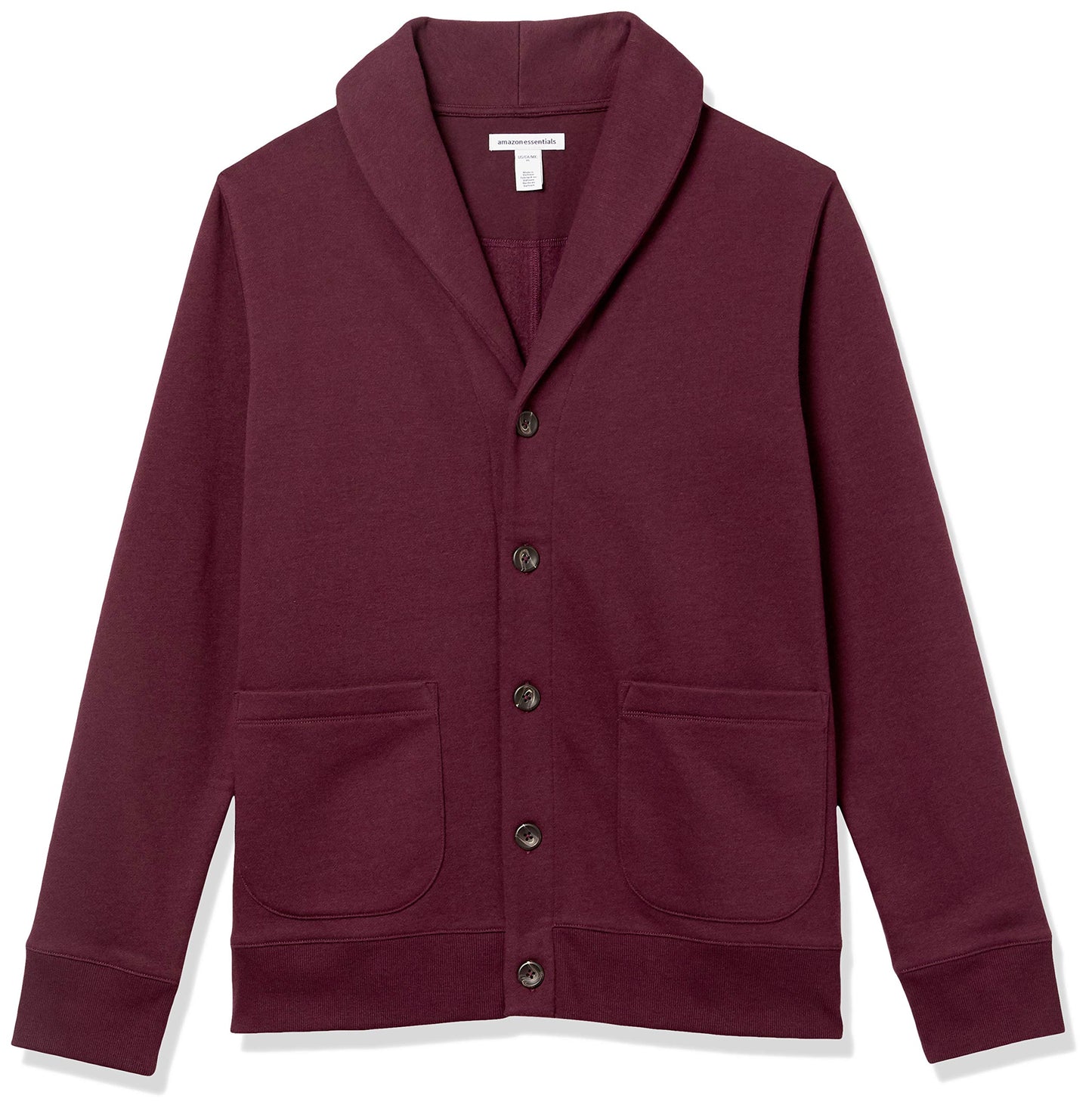 Amazon Essentials Men's Long-Sleeve Fleece Shawl-Collar Cardigan
