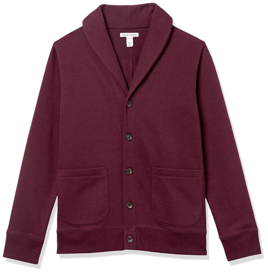 Amazon Essentials Men's Long-Sleeve Fleece Shawl-Collar Cardigan
