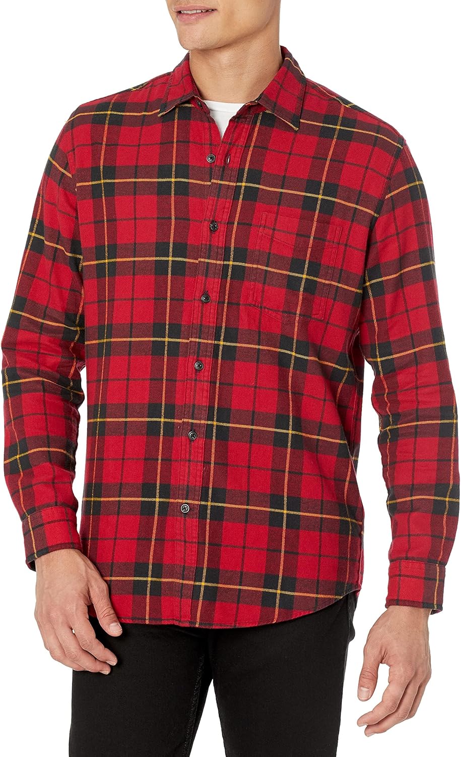 Amazon Essentials Men's Long-Sleeve Flannel Shirt (Available in Big & Tall)
