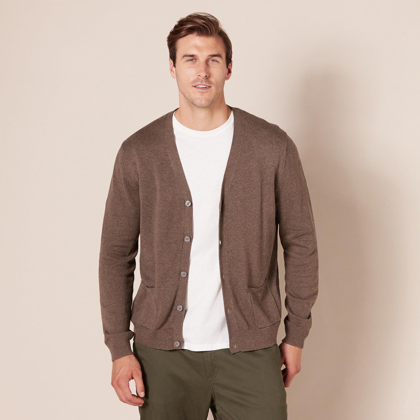 Amazon Essentials Men's Cotton Cardigan Sweater