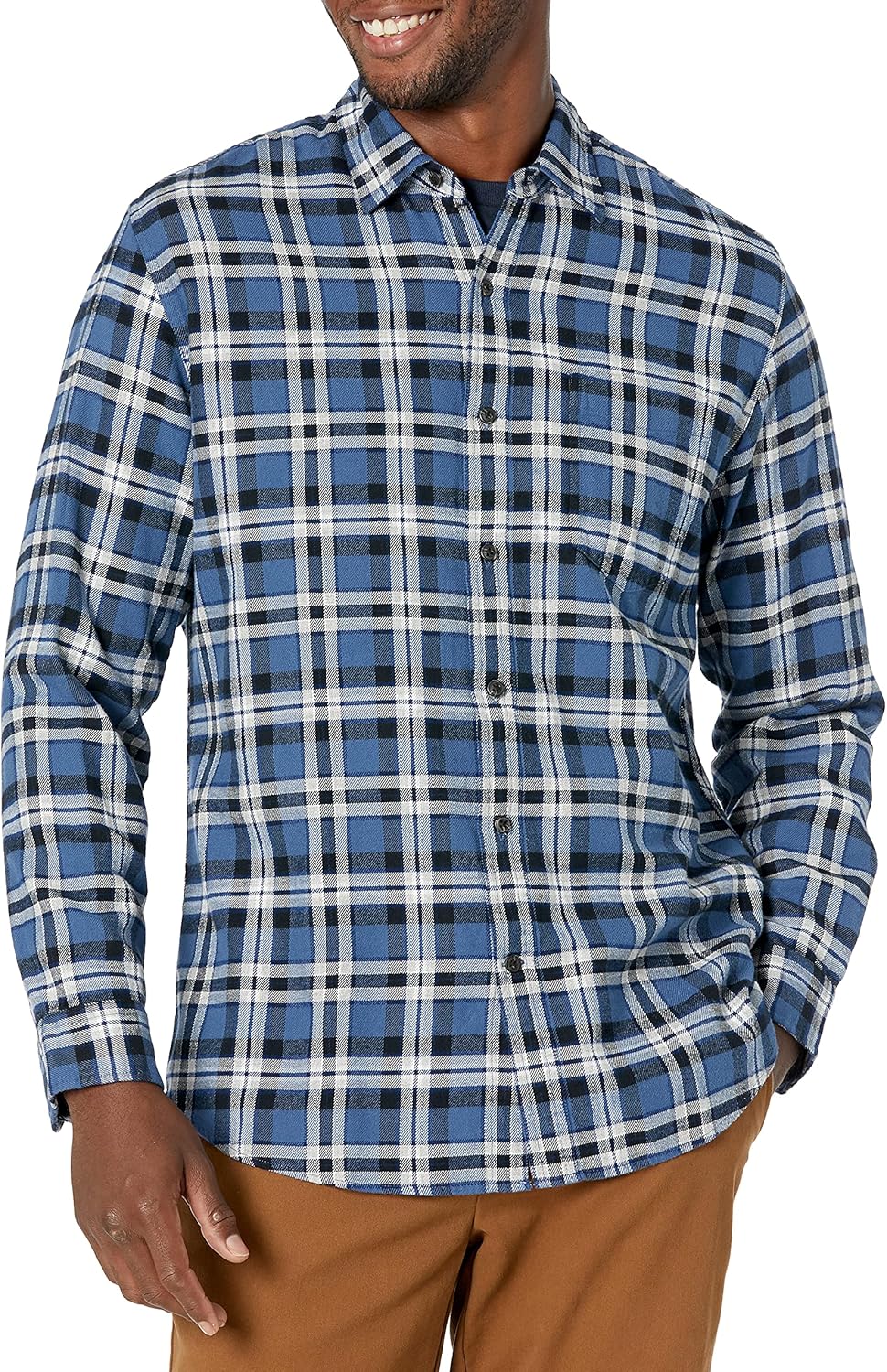 Amazon Essentials Men's Long-Sleeve Flannel Shirt (Available in Big & Tall)