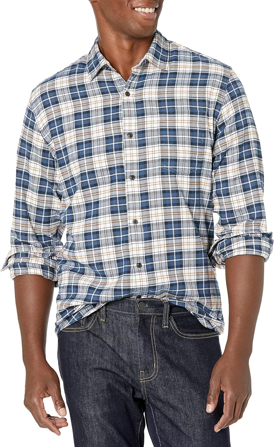Amazon Essentials Men's Long-Sleeve Flannel Shirt (Available in Big & Tall)